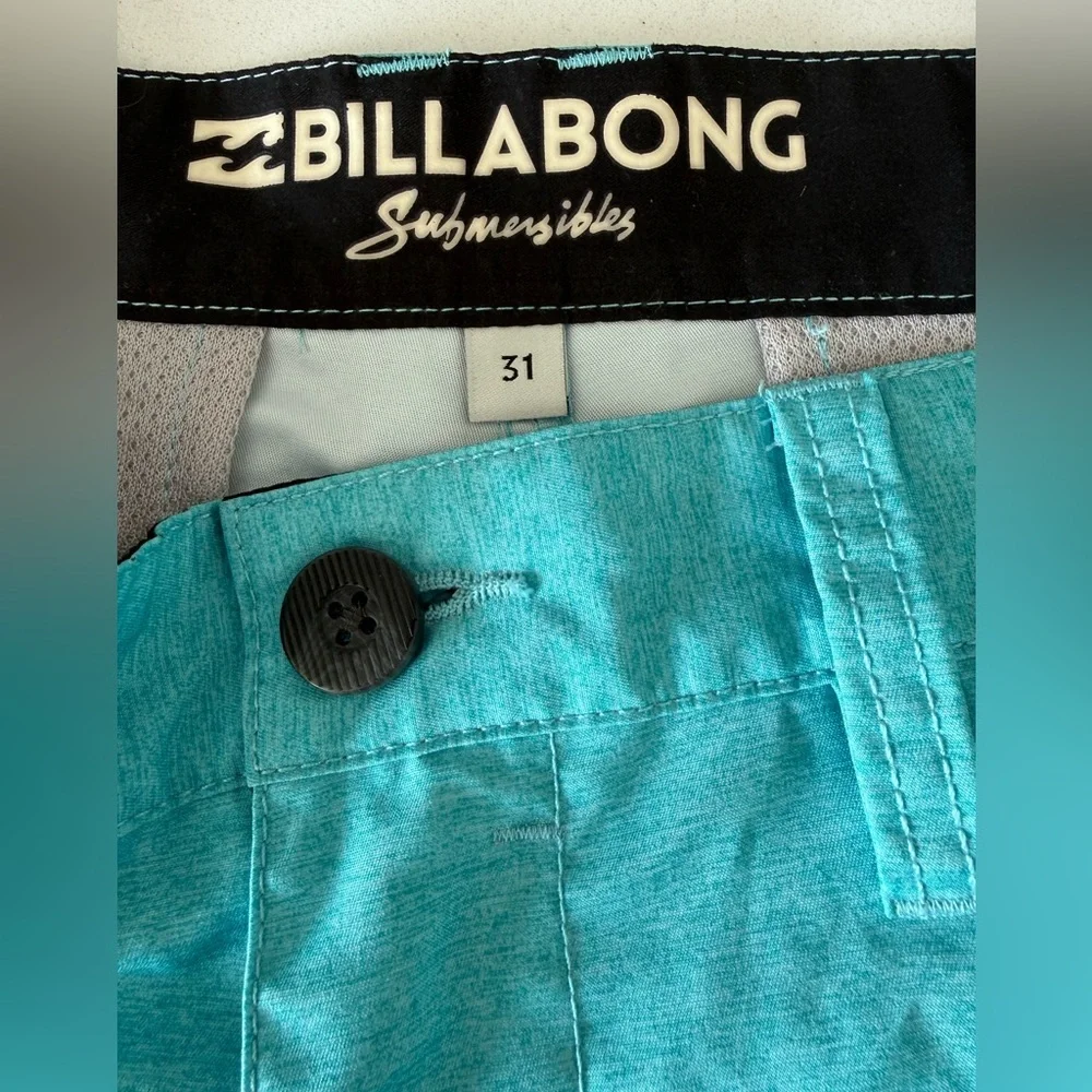 Billabong Men's Aqua Shorts 31 Chino Pockets Surf Surfing Casual Lightweight - Picture 5 of 6